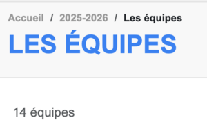 Compétiteurs du district pour la saison 2025-2026